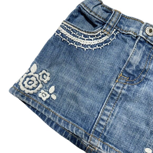 Baby Gap Toddler Girls Embroidered Denim Skirt - Picture 2 of 3